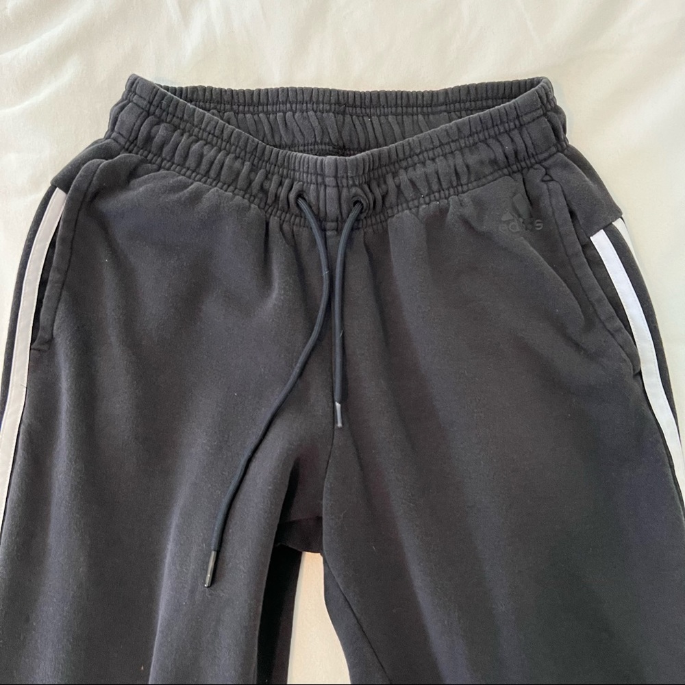 Black striped adidas sweatpants - xs